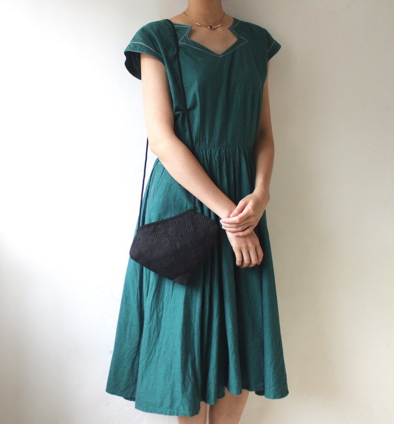 FOAK ヴィンテージ/新品/ジャーマンブラックレース五角形アンティークバッグ - ショルダーバッグ - その他の素材 