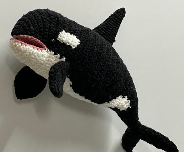 デジタル】【デジタル】かぎ針編み海洋生物シャチかわいい編みぐるみ