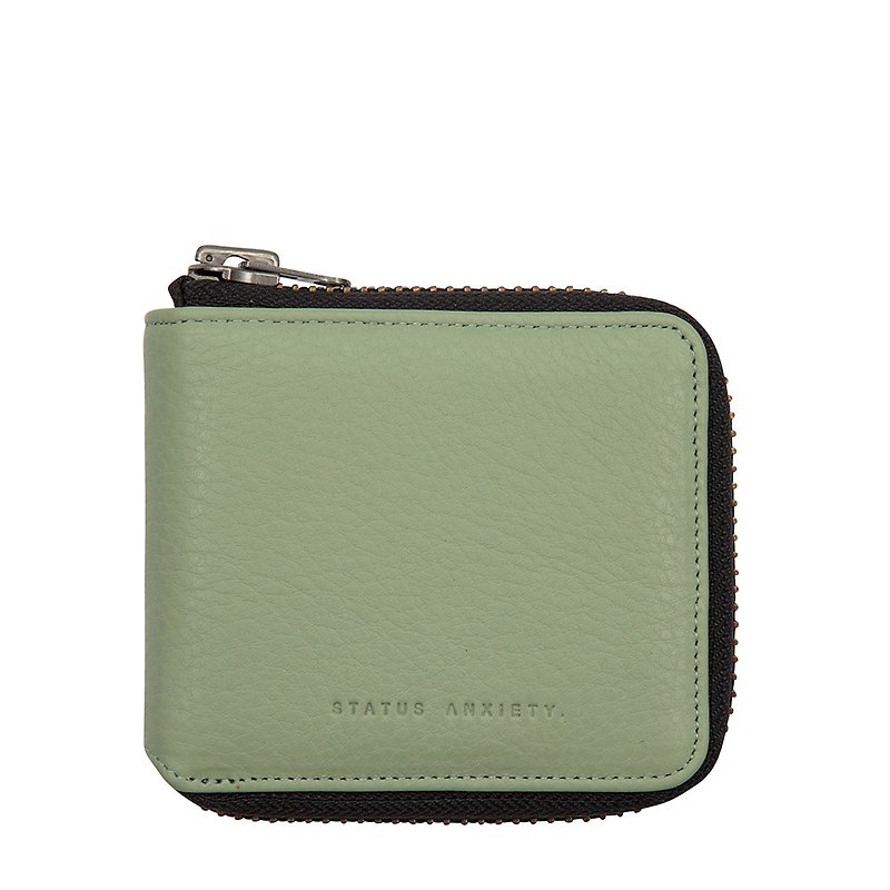 THE CURE Zipper Short Clip_Mint Green/Mint Green - Wallets - Genuine Leather Green
