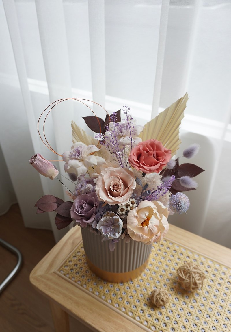 紫氣東來唯美桌花 - 乾花/永生花 - 植物．花 紫色