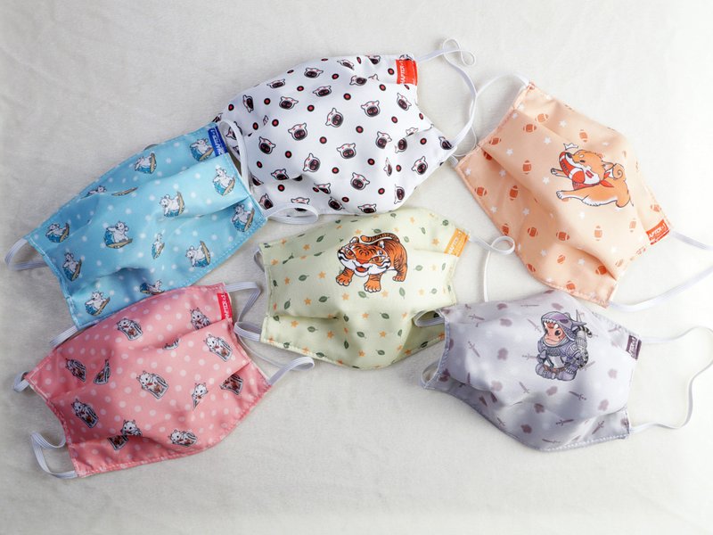 Kid Size Mask Salo Anti Droplet Fabric MASK layers Dust Protect  1 Set 6 pcs - 口罩/口罩收納套 - 其他材質 白色