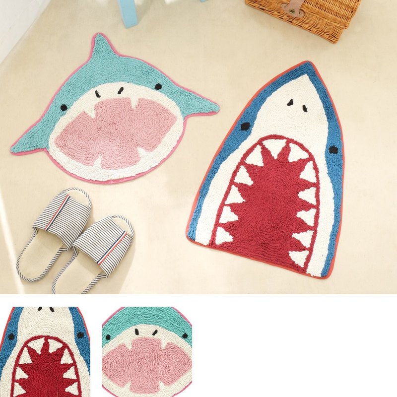 【Pre-order】Great White Shark Carpet Made in India - Rugs & Floor Mats - Cotton & Hemp Blue