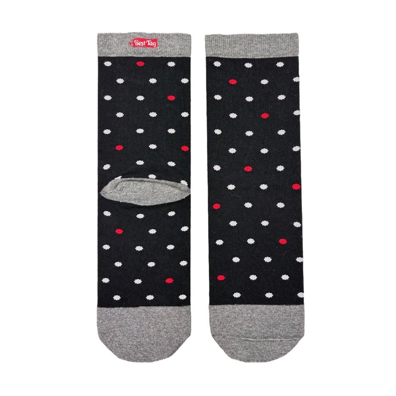 BestTag 小圓點襪  黑白 22-28cm - 襪子 - 棉．麻 黑色