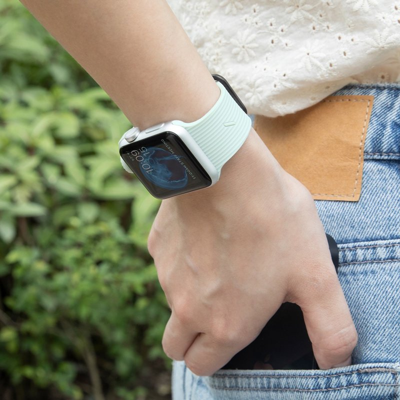 Native Union | Apple Watch 錶帶 Curve矽膠 - 薄荷綠 - 手機配件 - 矽膠 綠色