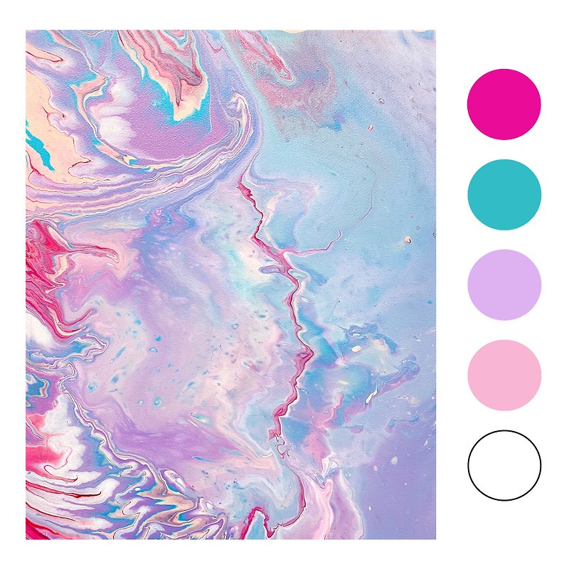 [Novice must buy] Diy fluid painting material package / unicorn series / two works can be completed