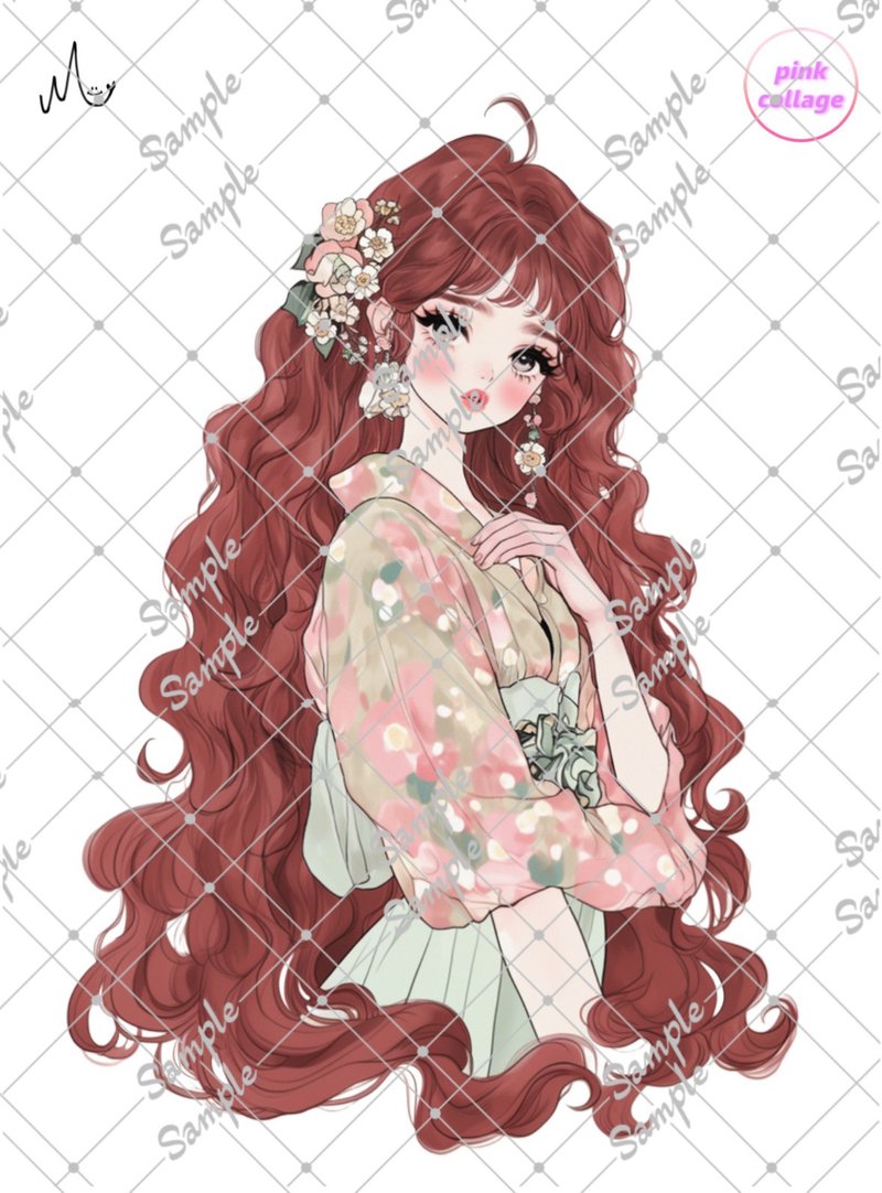 オリジナル人物ステッカー期間限定pinkシリーズ9月10日まで - 貼紙 - 紙 