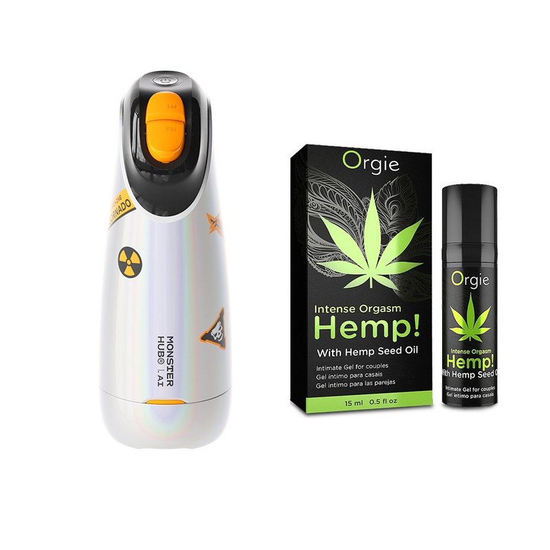 SISTALK怪獸集合絢風杯-賽博炫銀+Orgie大麻籽油快感增強液 15ml - 情趣用品 - 其他材質 