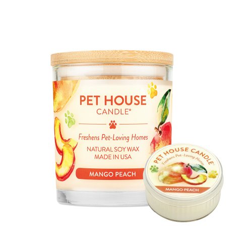 毛寵世代旗艦店 【美國PET HOUSE】室內除臭寵物香氛蠟燭-芒果蜜桃