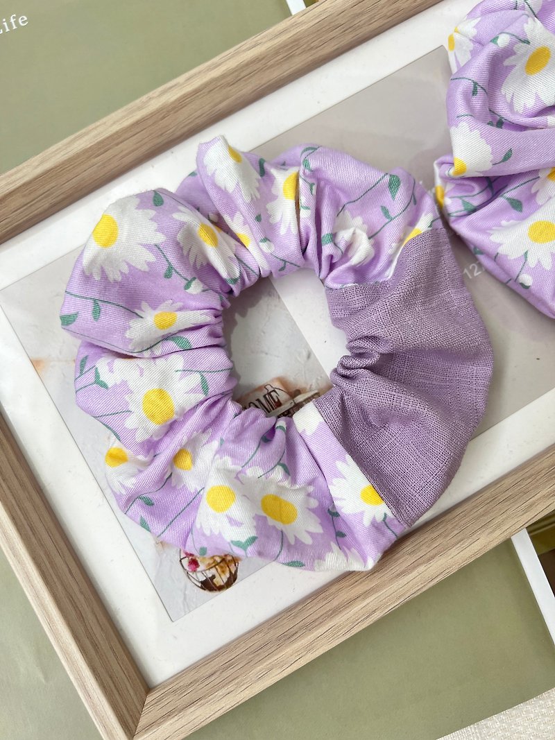 Light purple diffuse scrunchie band small fresh purple - Hair Accessories - Cotton & Hemp Multicolor