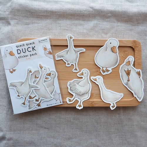 penguin dairy 動物貼紙 | 鴨仔貼紙包 | quack quack duck sticker pack