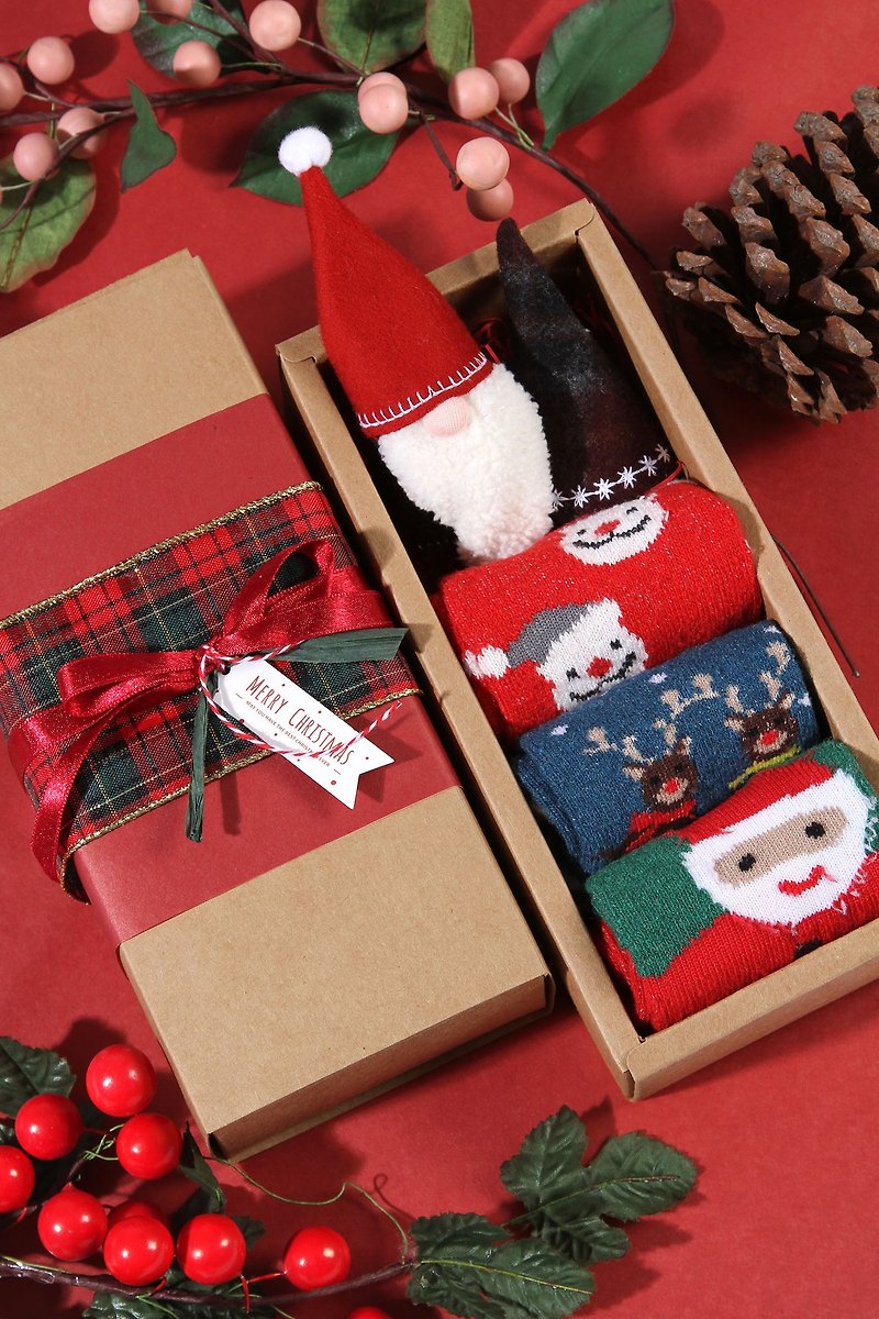 聖誕暖暖三雙襪禮盒