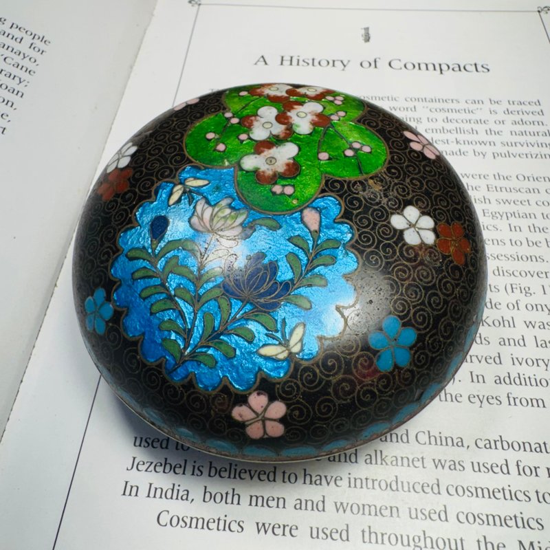 日本七寶燒 掐絲琺瑯花卉首飾盒 - 其他 - 其他金屬 