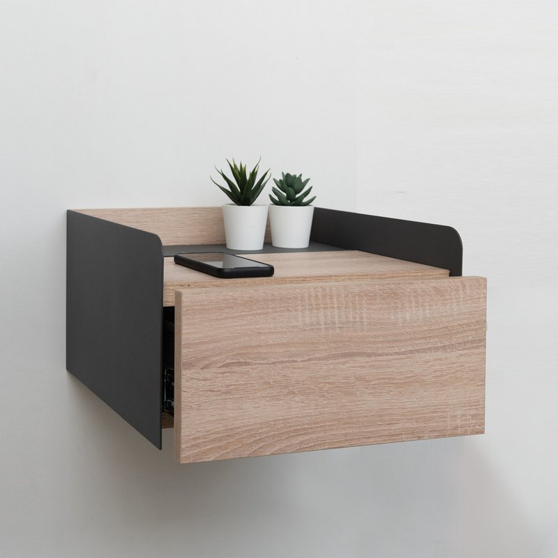 Wall-mounted bedside table - เฟอร์นิเจอร์อื่น ๆ - วัสดุอื่นๆ สีกากี