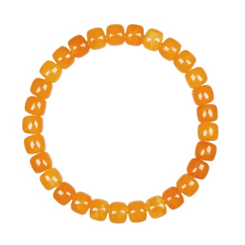 正佳珠寶 Gemsrich Jewelry 【正佳珠寶】蜜蠟琥珀 頂級花蜜蠟 蘋果老型珠 5.9g 花蜜蠟手珠