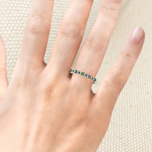 nucheecelic Fancy gemstones ring, 925 Silver ring,Anniversary gift, Handmade jewelry