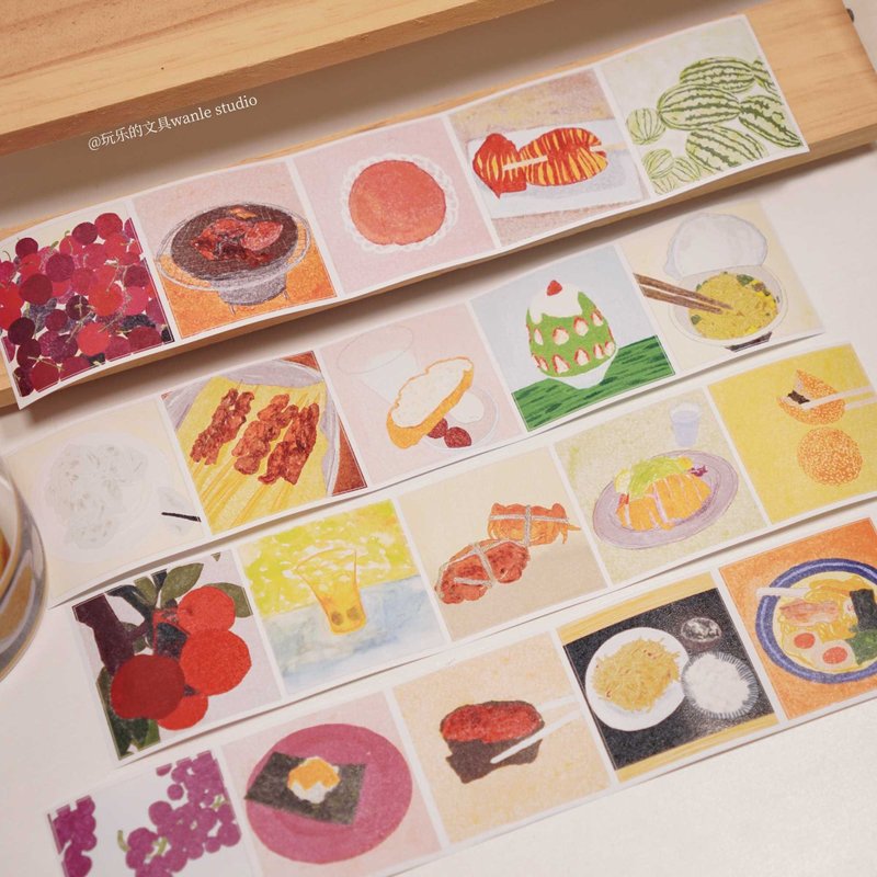 一人食/書寫紙切膜膠帶 6米卷 - 紙膠帶/和紙/PET - 紙 