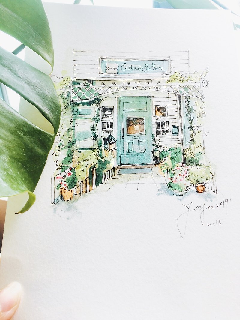 Experience activity. Sketch + Travel on Paper-Sketch the charming shop scenery-Teacher Joyce - Illustration, Painting & Calligraphy - Paper 