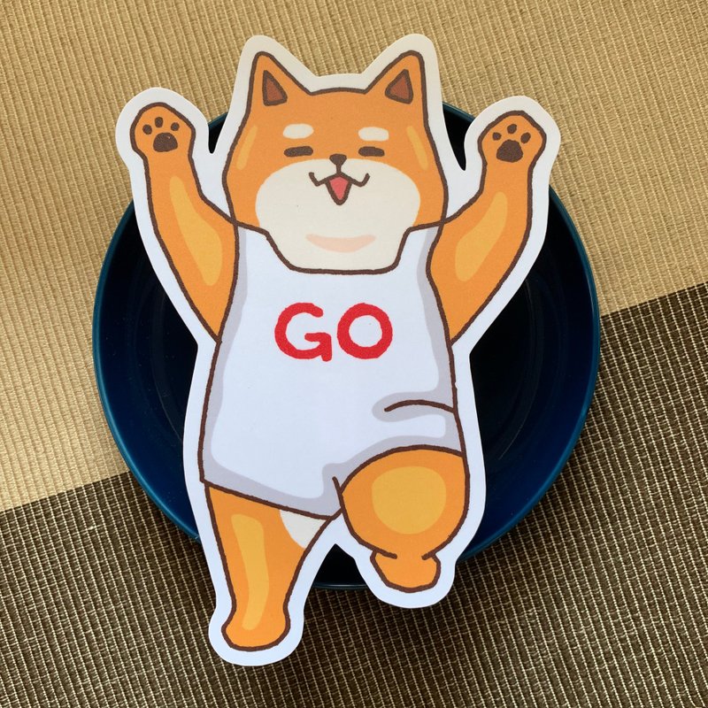 柴犬日常GO大型防水貼紙 SL0008 - 貼紙 - 防水材質 