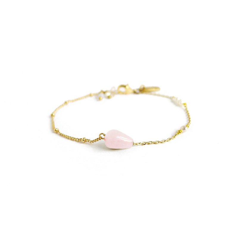 [Ficelle Fei Sha Light Jewelry] Walk with you-Pink Crystal-Bracelet - สร้อยข้อมือ - เครื่องเพชรพลอย สึชมพู