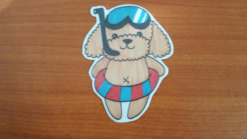 Swimming ring VIP dog waterproof stickers - สติกเกอร์ - กระดาษ 