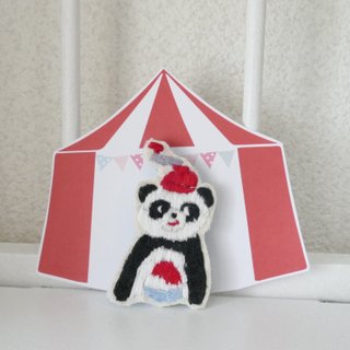Embroidered brooch Panda-chan shaved ice machine