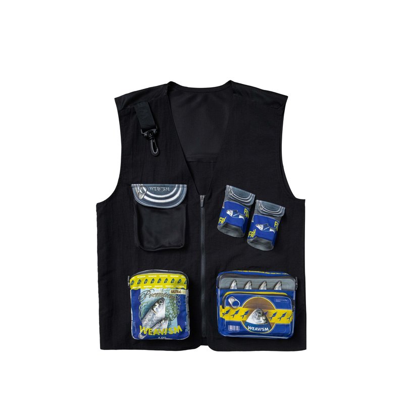 Milkfish Canned Fishing Vest-Ocean Blue - เสื้อกั๊กผู้ชาย - ผ้าฝ้าย/ผ้าลินิน 