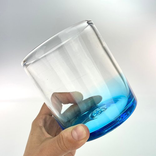 臺灣玻璃舘 海洋藍威士忌杯ll 手作玻璃杯 純手工吹製