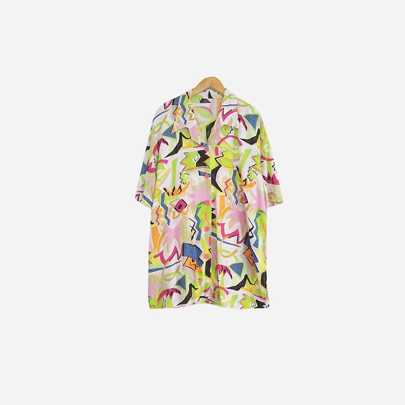 Dislocated Vintage / Abstract Printed Shirt no.676 vintage - Women's Shirts - Cotton & Hemp Multicolor