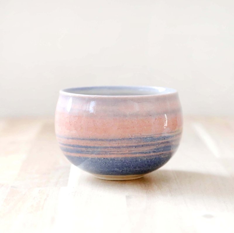 練り上げのお湯のみ 朝焼けの空 ６ - 茶壺/茶杯/茶具 - 陶 粉紅色