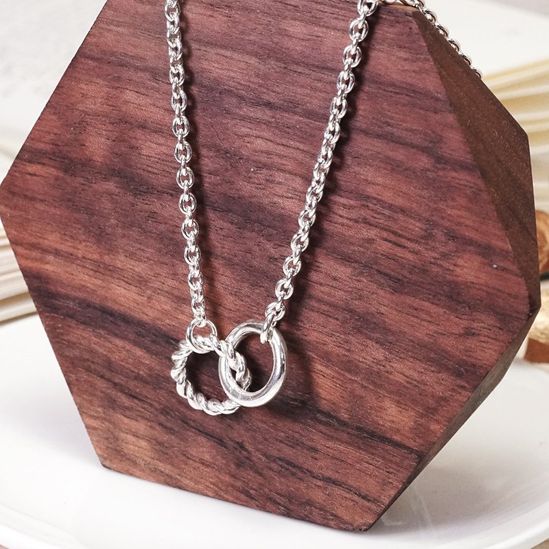 Curly Twist 925 Sterling Silver Necklace Wide Version Men's Necklace - สร้อยคอ - เงินแท้ สีเงิน