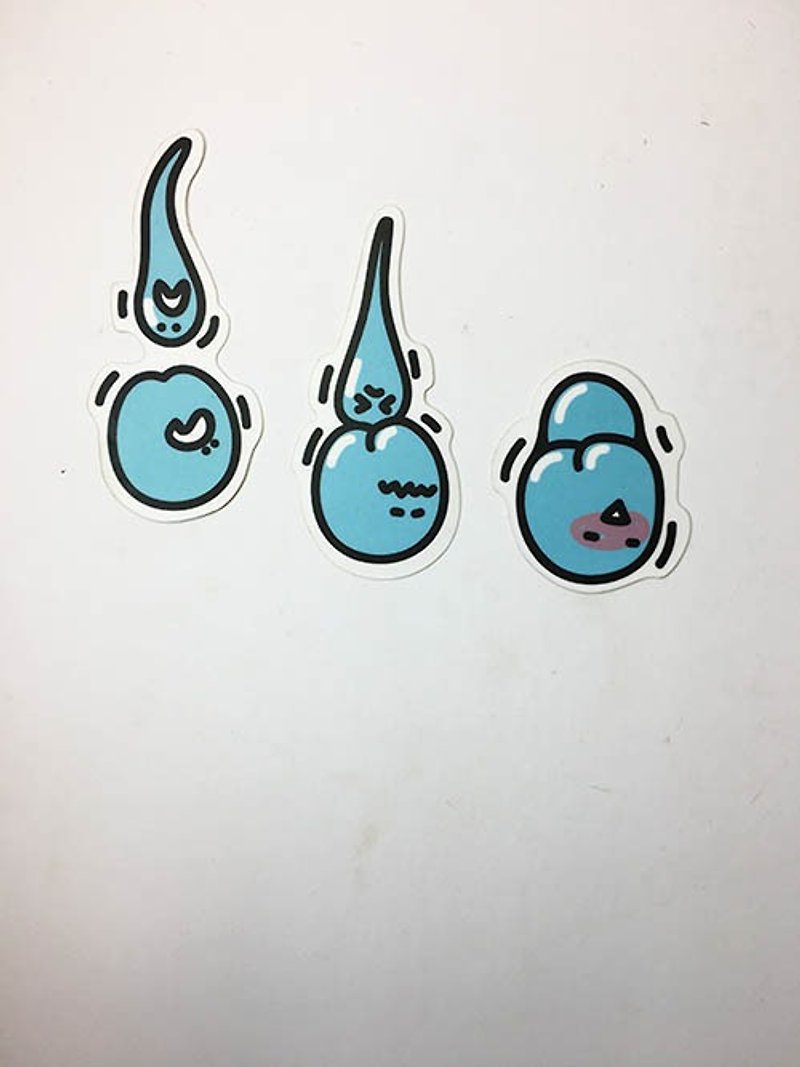 [TAB] fun illustration (series 4- drop three brothers meet) / Mother's Day gifts - สติกเกอร์ - กระดาษ 