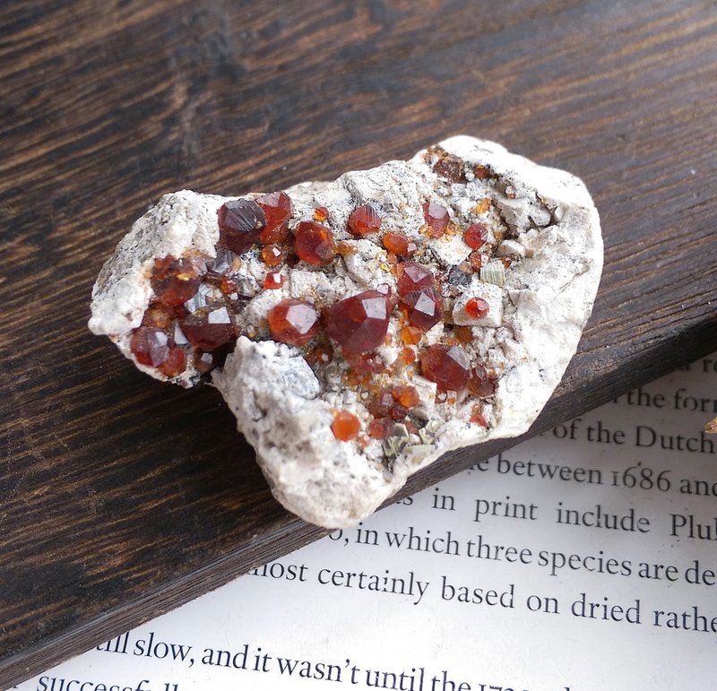 Garnet 福建產地 石榴石 煙水晶 長石 共生礦 天然礦石 原礦 - 擺飾/家飾品 - 其他材質 