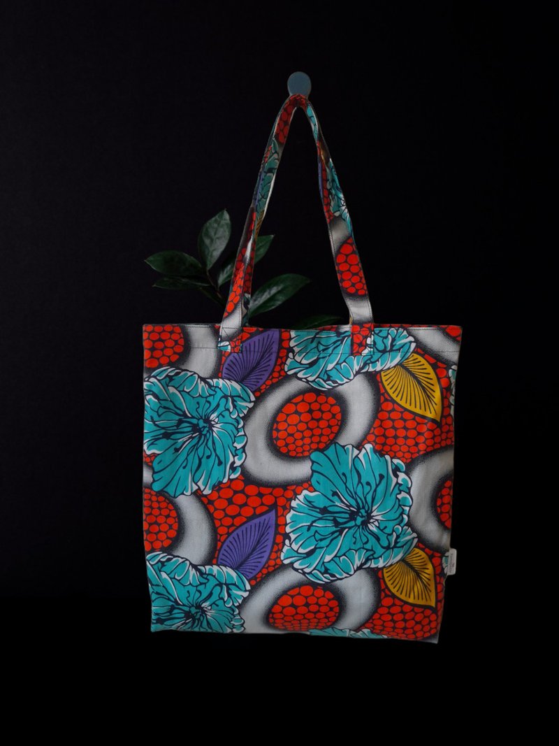 Handmade Summer  African Print Cotton Tote Bag Ankara - 手提包/手提袋 - 棉．麻 紅色