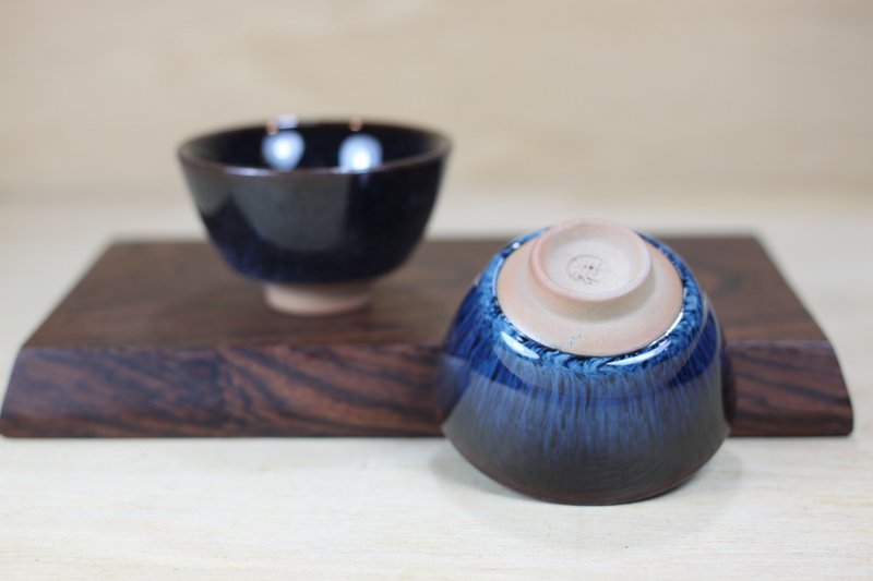 【我愛媽媽】50ml 湛海 天目對杯 中式小茶杯 名家葉敏祥作品 - 茶壺/茶杯/茶具 - 瓷 