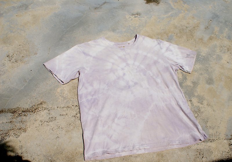 植物染上衣OM上衣T-shirt Yoga Top Natural dye - T 恤 - 棉．麻 白色