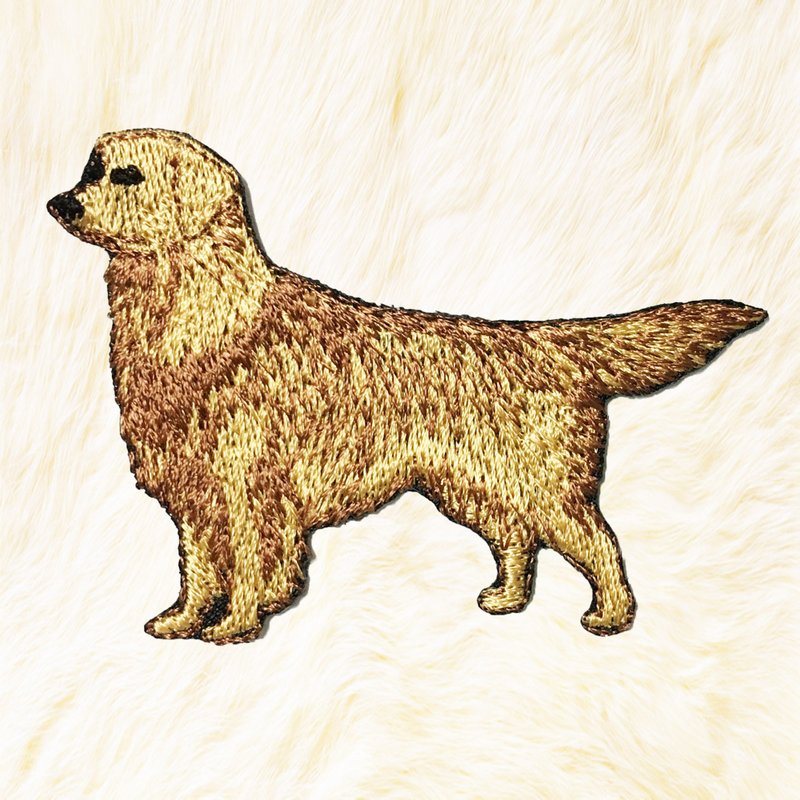 German Shepherd Dog Iron on Patch Buy 3 Get 1 Free - 編織/刺繡/羊毛氈/縫紉 - 繡線 咖啡色