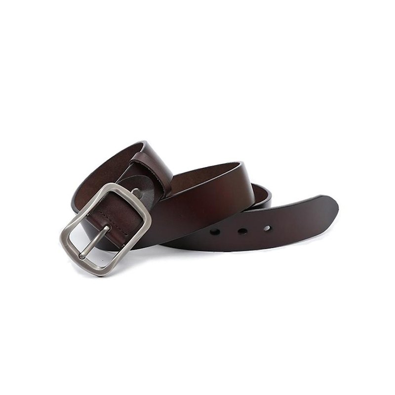 Kings Collection Dark Brown Genuine Leather Belt KCBELT1007 Dark Brown - Belts - Genuine Leather Brown