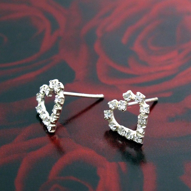 True Love Heart Love Heart 925 Silver Earrings - Earrings & Clip-ons - Sterling Silver Silver