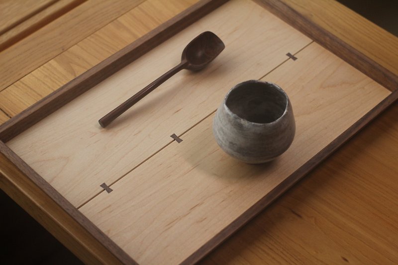 Original handmade wooden black walnut tray - Storage - Wood Silver