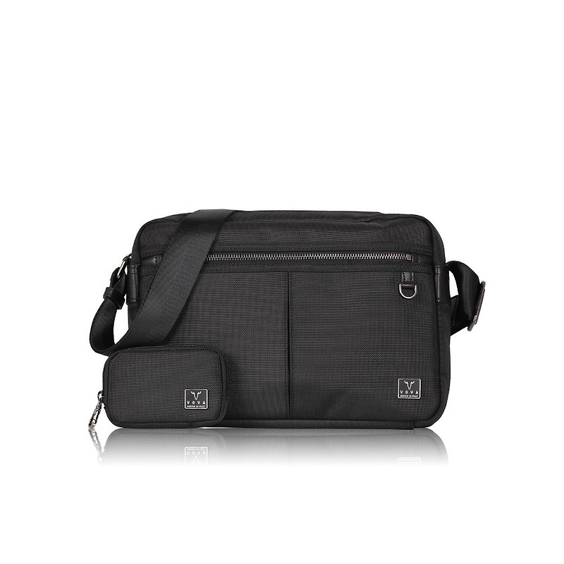 [Free Gift Bag] Guardian Single Layer Crossbody Bag-Black/VA128S03BK - Messenger Bags & Sling Bags - Nylon Black