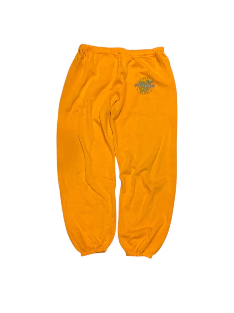 80年代 美國古著 橘黃 抽繩 棉褲 - 長褲/短褲 - 棉．麻 橘色