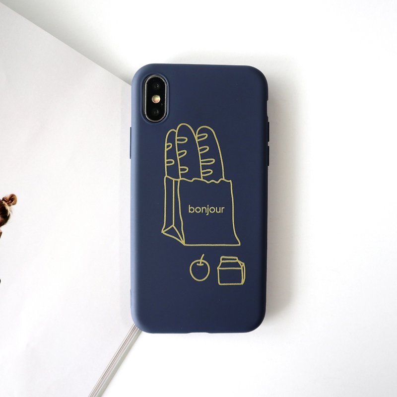 我的法國麵包手機殼 - 手機殼/手機套 - 塑膠 藍色