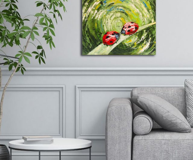 絵画　光の絵　緑の絵　『光と虫』 作品 : ひかりの樹 ～reborn～ 絵 絵画 樹 木 大樹 大木 縁起絵