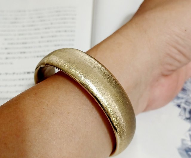 ヴィンテージジュエリークラシックミニマリストマットゴールドブラシ