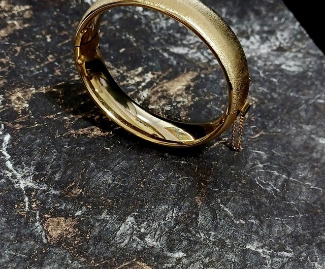 ヴィンテージジュエリークラシックミニマリストマットゴールドブラシ