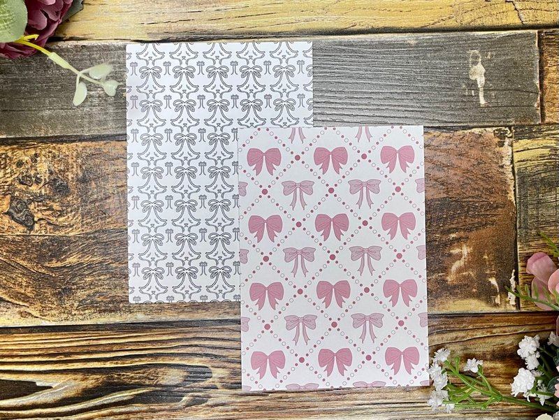 (art memo pack 2 typesX25p, 50pcs all SET) pattern ribbon 2 types - 貼紙 - 紙 多色