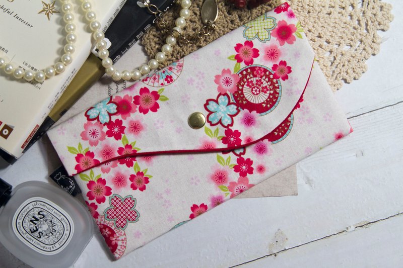 2024 version [Gi LAI] 10*20Cm lucky red envelope bag/dancing umbrella - Wallets - Cotton & Hemp Pink