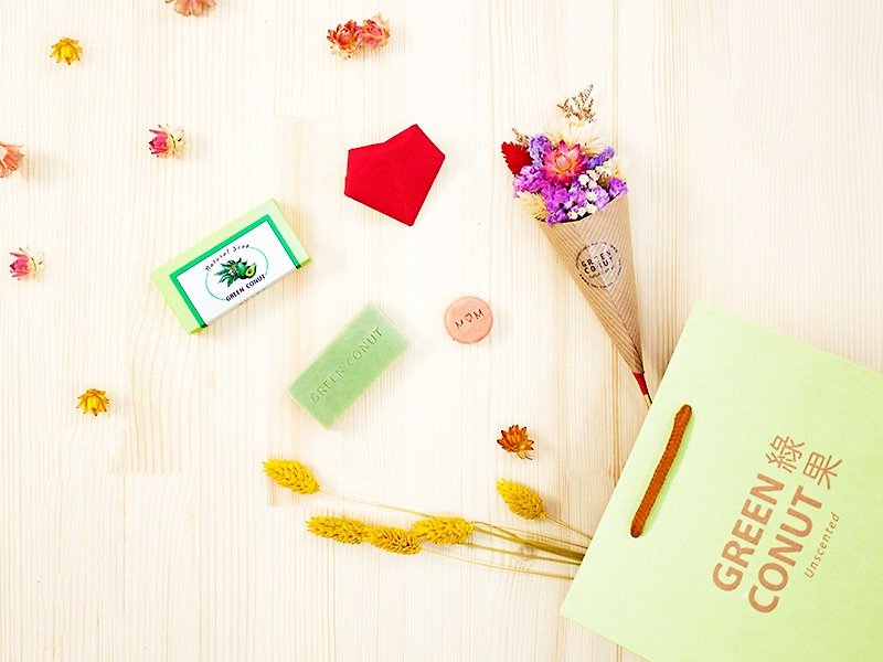 <Green fruit> pattern Mommy group (limited edition bouquet + love small soap + small bag + experience soap) - สบู่ - พืช/ดอกไม้ 