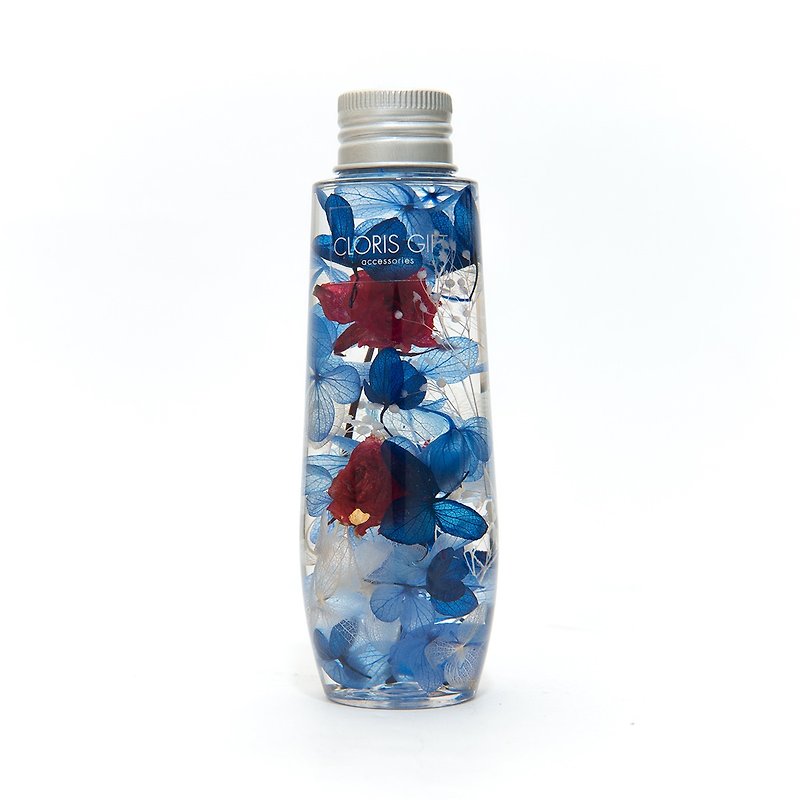 ゼリーボトルシリーズ[ほろ酔い]  -  Clorisギフトガラスの花 - 観葉植物 - 寄せ植え・花 ブルー