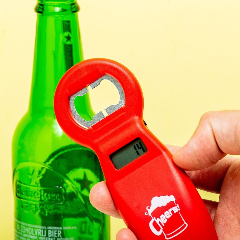 Digital beer bottle opener - Bottle & Can Openers - Other Materials Red